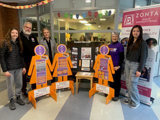 Zonta Says NO to Violence against Women campaign at Sacred Heart High School in Stittsville