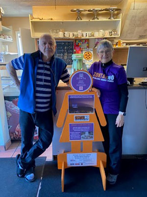 Look for another Orange Lady on the outdoor patio at Papa Sam’s Pizzeria, 1374 Stittsville Main Street