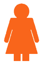 Orange Lady Cutout
