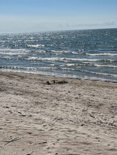 Remains of child's sand castle